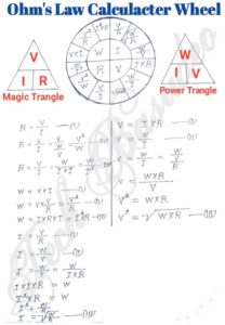 Ohm's Law Calculator Wheel